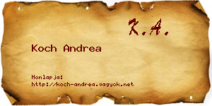 Koch Andrea névjegykártya