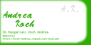 andrea koch business card